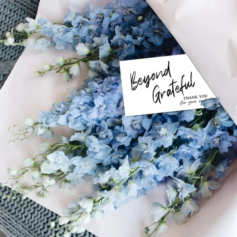 300PCS Thank You For Supporting My Business White Cards, 6 Styles- 2